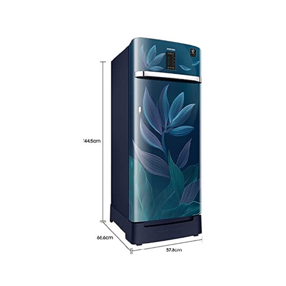Samsung 225 L 3 Star Direct Cool Single Door Refrigerator Paradise Bloom Blue (RR23A2F2Y9U/HL)