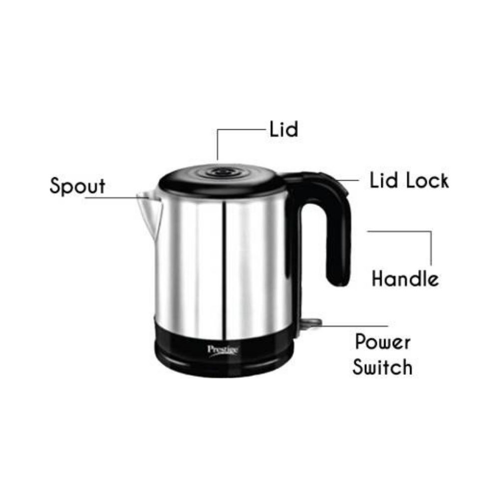 Prestige PKMSS 1.2 (41589) Electric Kettle  (1.2 L, White, Black)