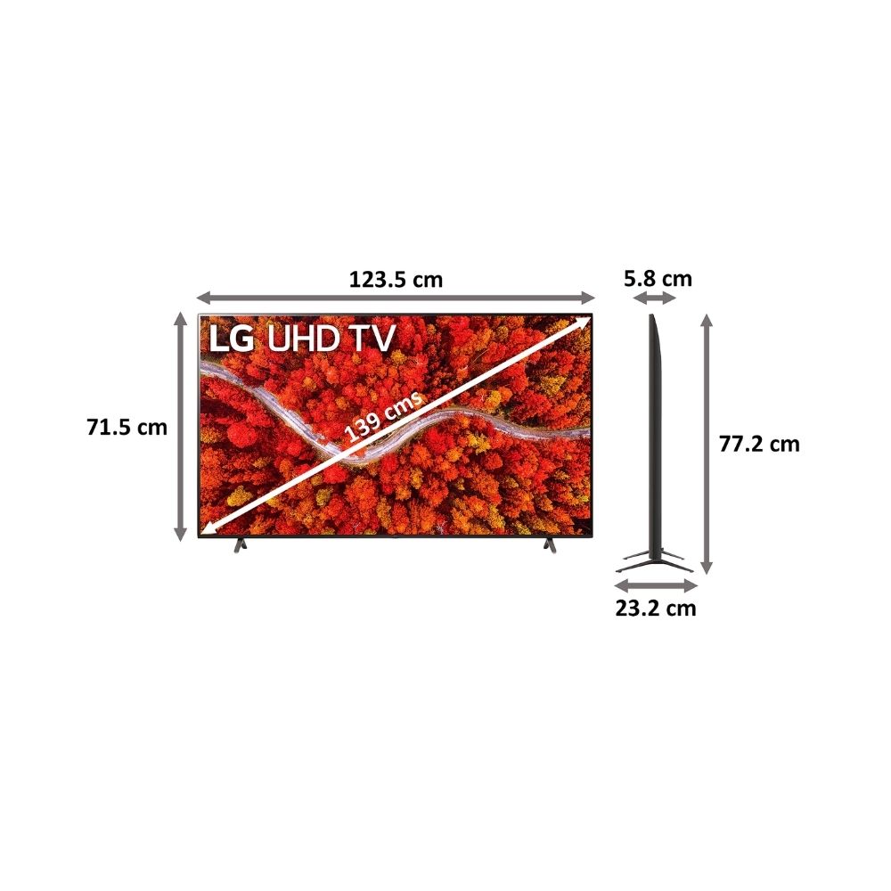LG 164cm (65 Inch) Ultra HD 4K LED Smart TV (AI ThinQ, 65UP8000PTZ, Black)
