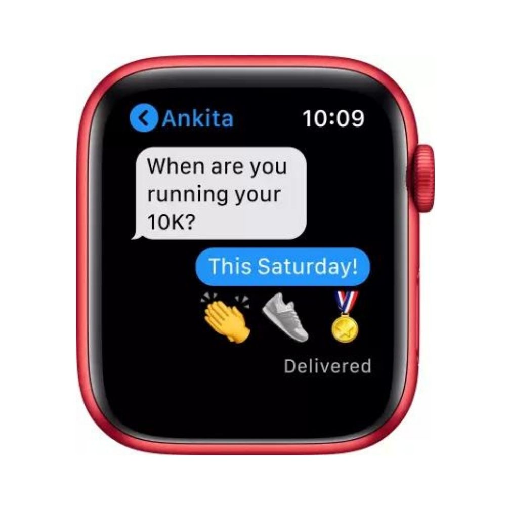 APPLE Watch Series 6 GPS M00A3HN/A 40 mm Red Aluminium Case with Product (Red) Sport Band  (Red Strap, Regular)