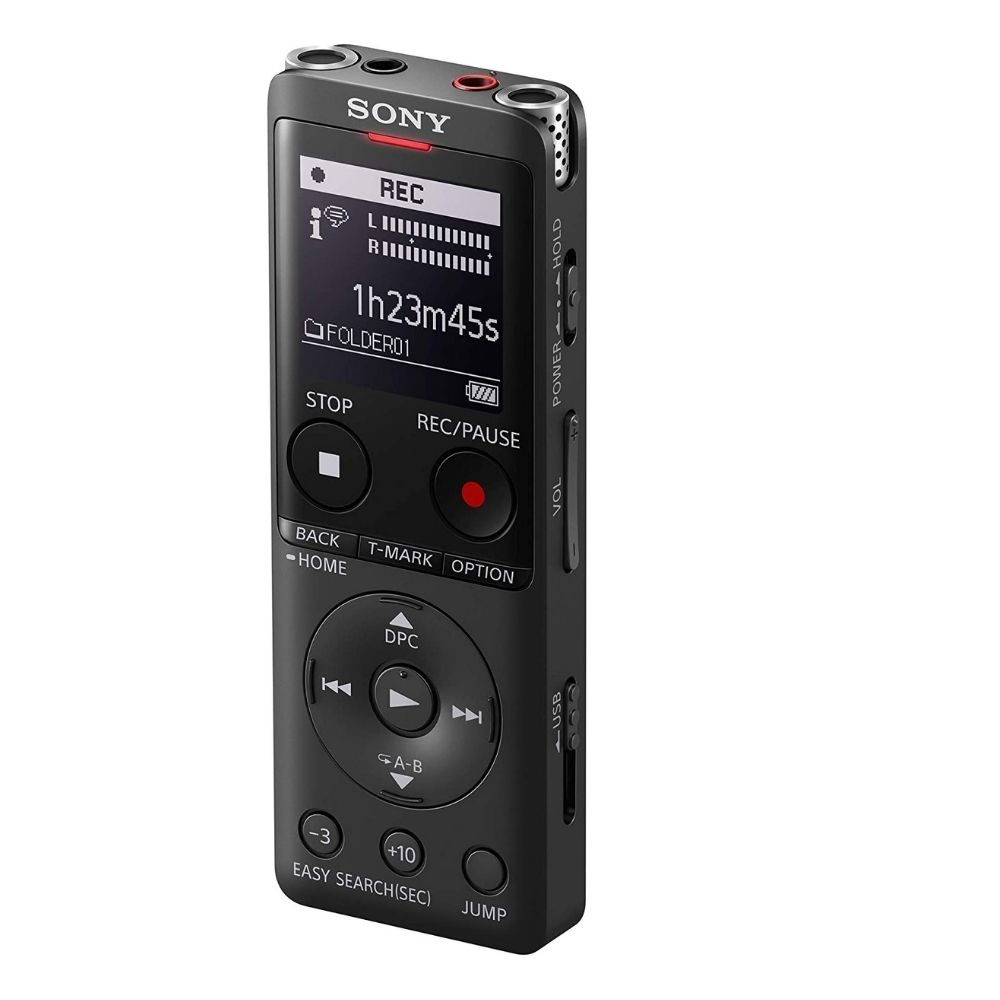 Sony ICD-UX570F Light Weight Voice Recorder, with 20hours battery life, 4GB Built-In memory -Black