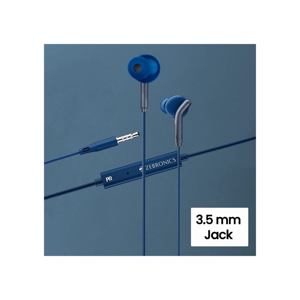 Zebronics Zeb-Bro in Ear Wired Earphones(Blue)