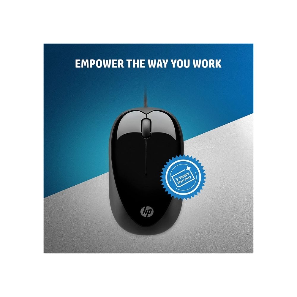 HP X1000 Wired Mouse with 3 Handy Buttons (H2C21AA)