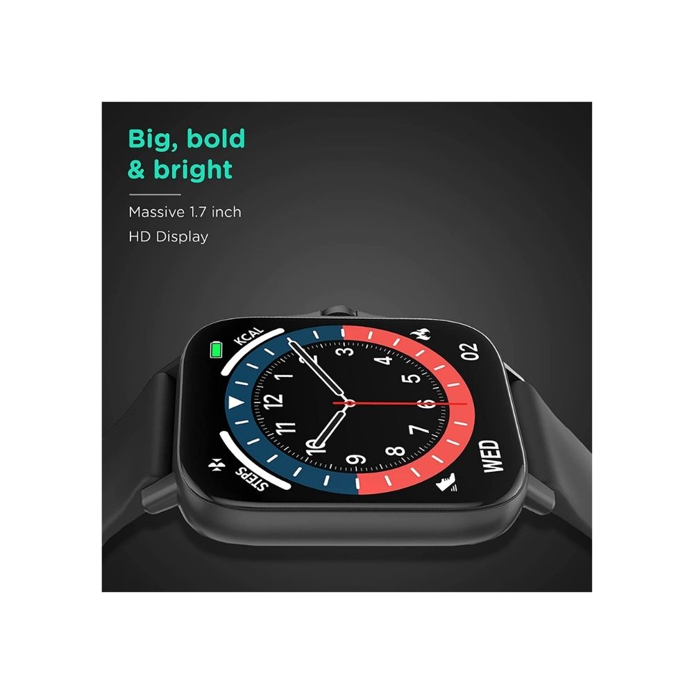 Pebble Cosmos, Bluetooth Calling smartwatch 1.7' HD Screen with SPO2(Space Black)