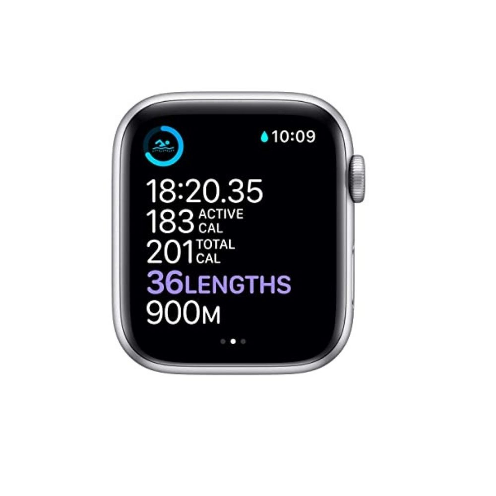 APPLE Watch Series 6 GPS M00D3HN/A 44 mm Silver Aluminum Case with White Sport Band