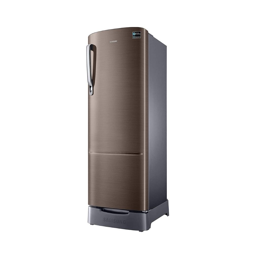 Samsung 255 L 3 Star Direct-Cool Single Door Refrigerator (RR26T389YDX/HL, Base Stand with Drawer, Luxe Brown)