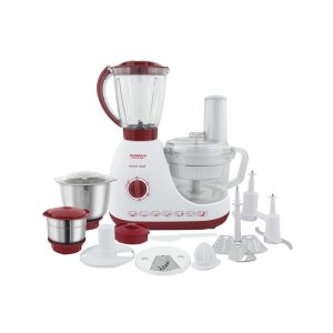 Maharaja Whiteline Smart chef FP-100 600 W Food Processor (White, Red)
