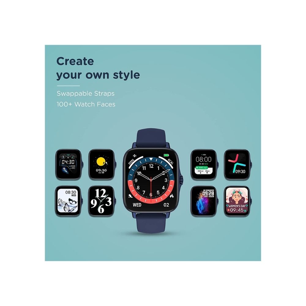 Pebble Cosmos, Bluetooth Calling smartwatch 1.7' HD Screen with SPO2(Cobalt Blue)