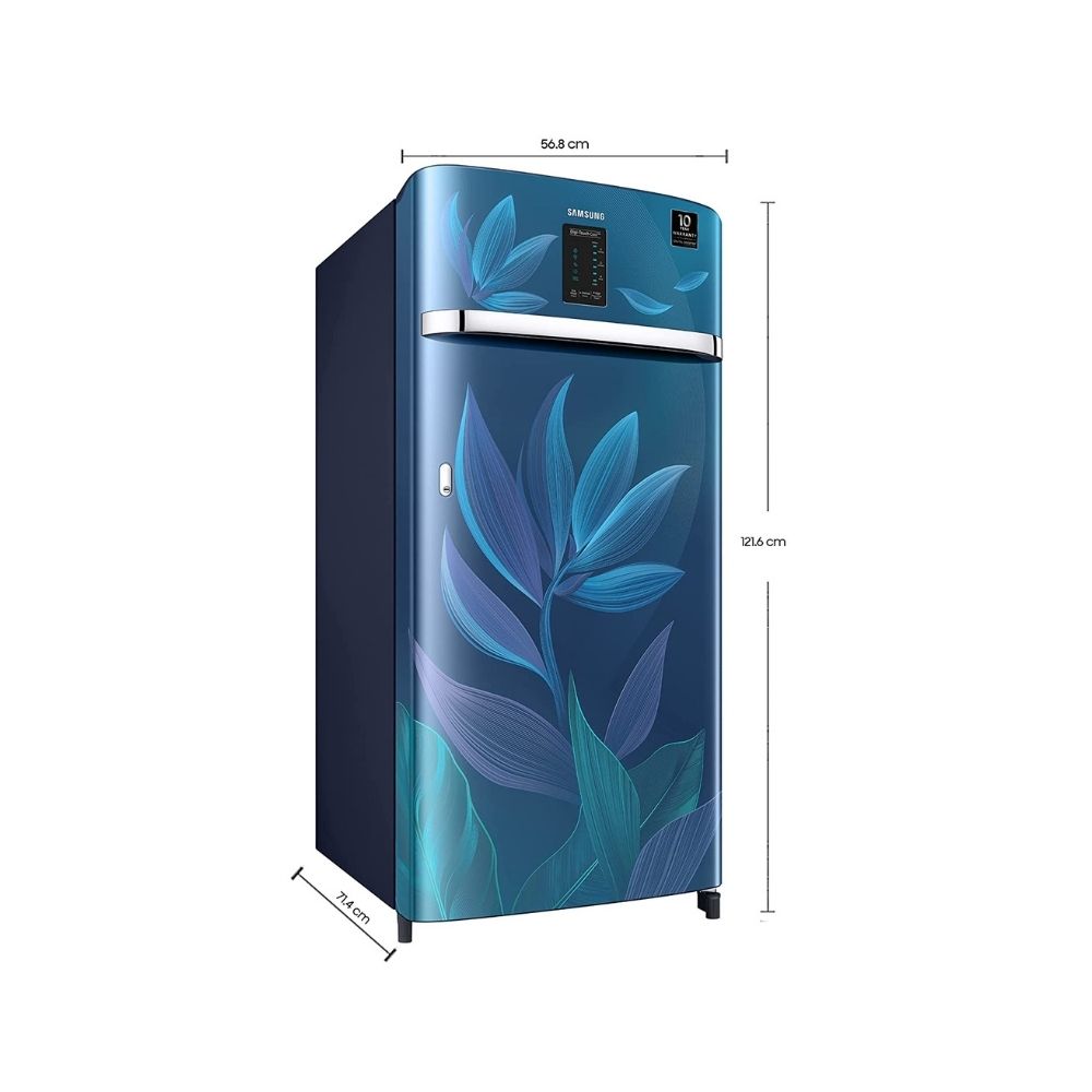 Samsung 198 L 4 Star Inverter Direct cool Single Door Refrigerator(RR21A2E2X9U/HL, Digi-Touch Cool, Paradise Blue)