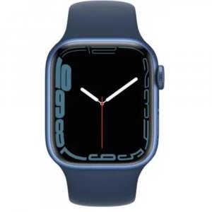 APPLE Watch Series 7 GPS MKN13HN/A 41 mm Aluminium Case  (Blue Strap, Regular)