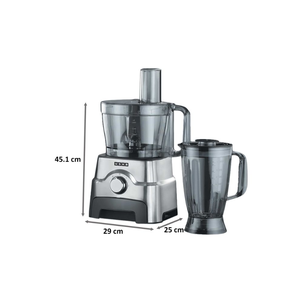 Usha FP 3811 1000 W Food Processor (Black and Silver)