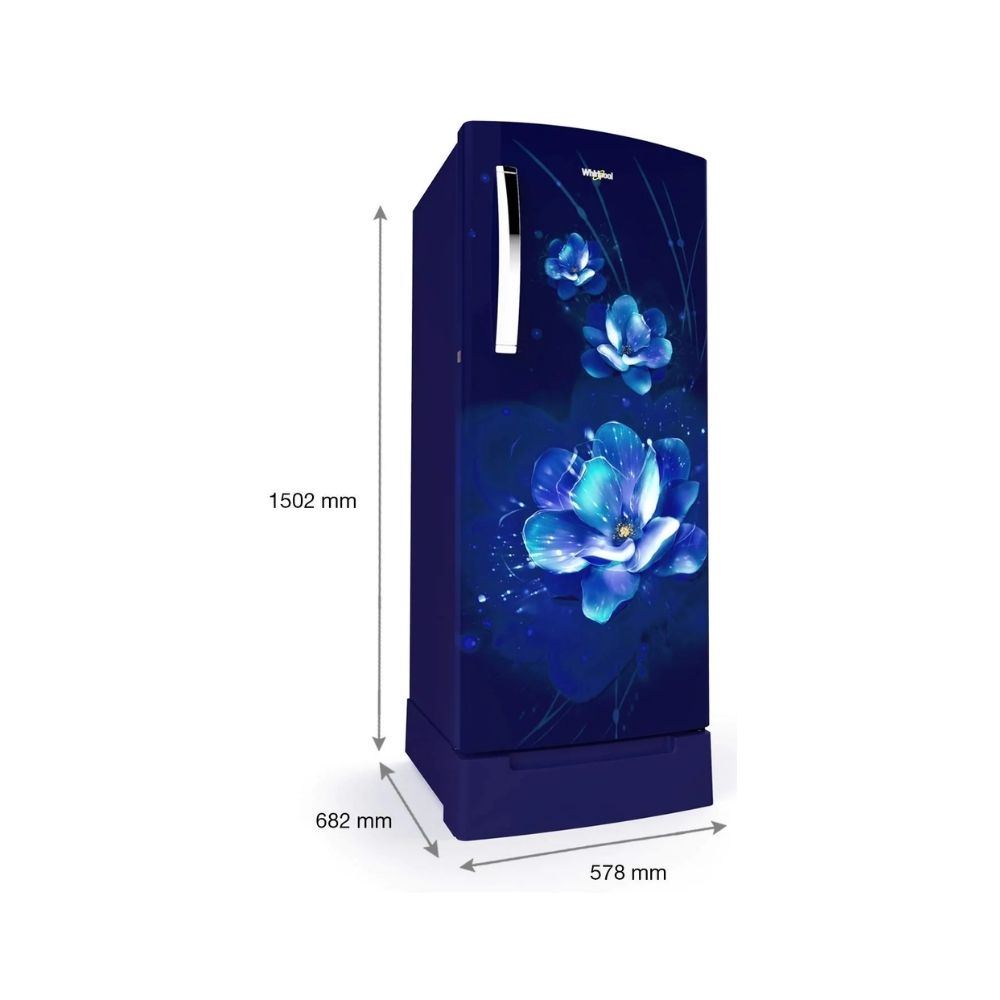 Whirlpool 215 L 3 Star Direct Cool Single Door Refrigerator (215 IMPRO ROY 3S SAPPHIRE FLUME)