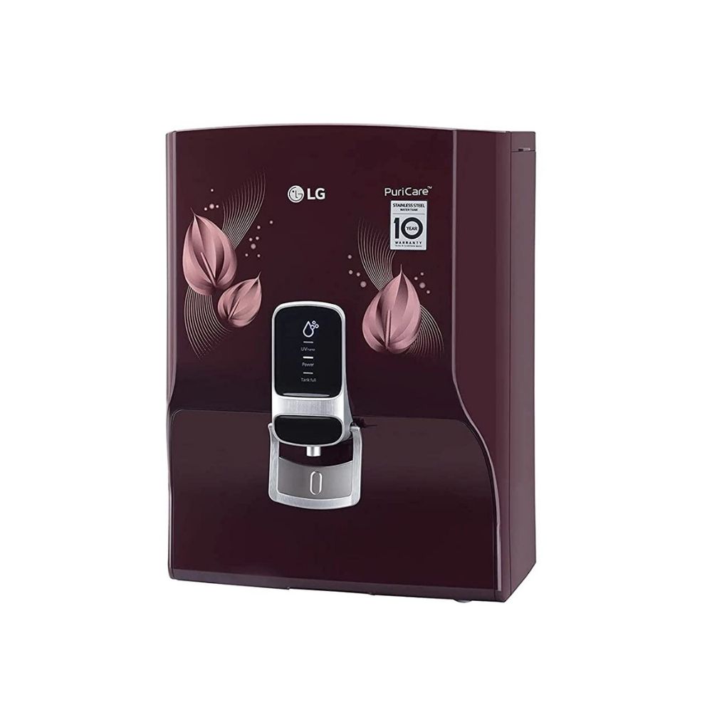 LG WW174NPC 8 L RO + UV + MB Water Purifier  (Crimson Red with Leaf Pattern)