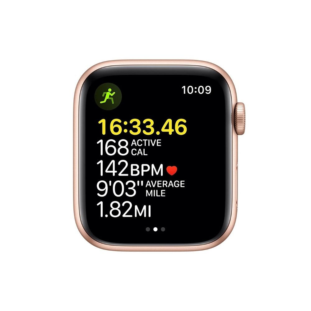 Apple Watch SE GPS MKQ53HN/A 44 mm Aluminium Case  (Gold Strap, Regular)