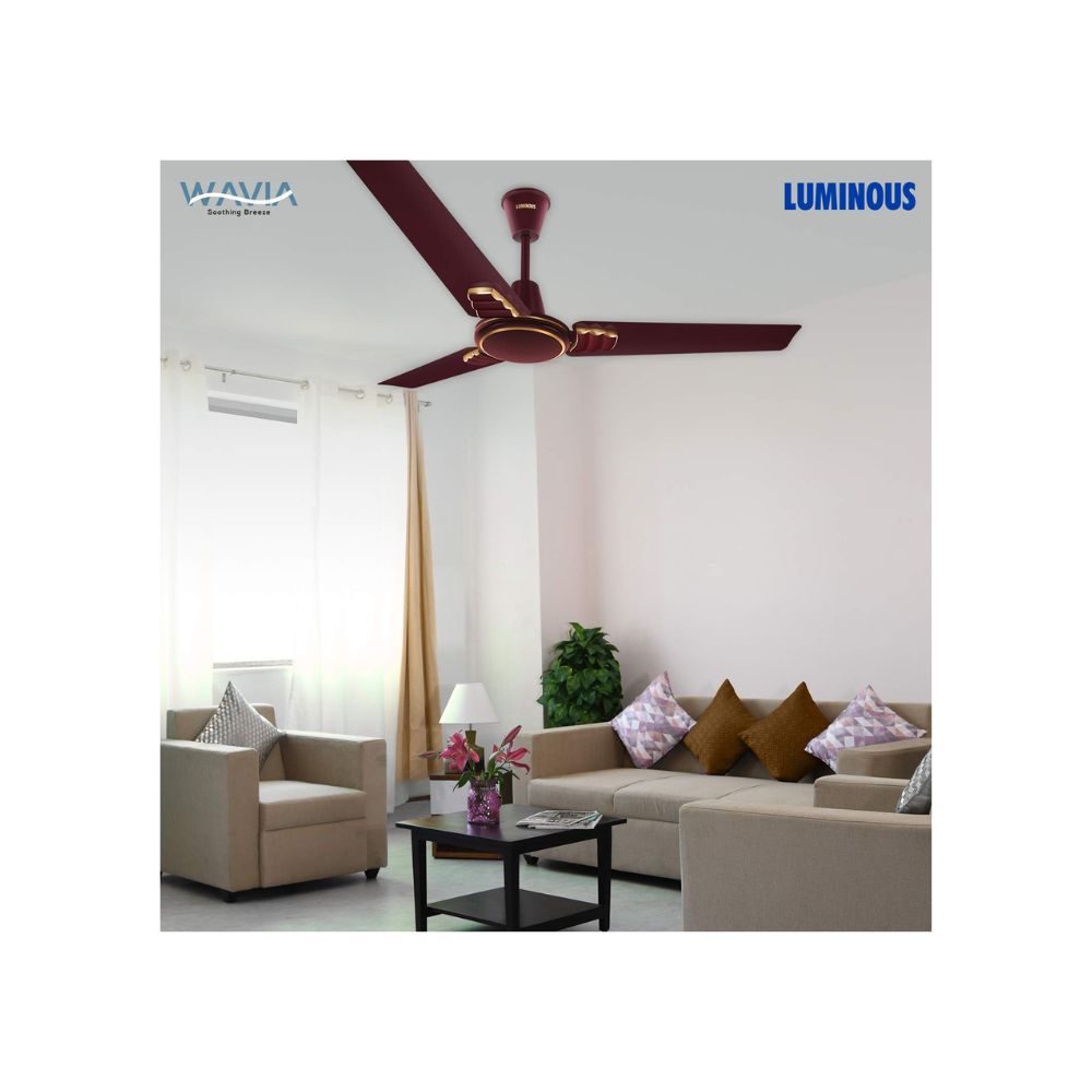 Luminous Wavia 1200mm Ceiling Fan (Cedar Brown)