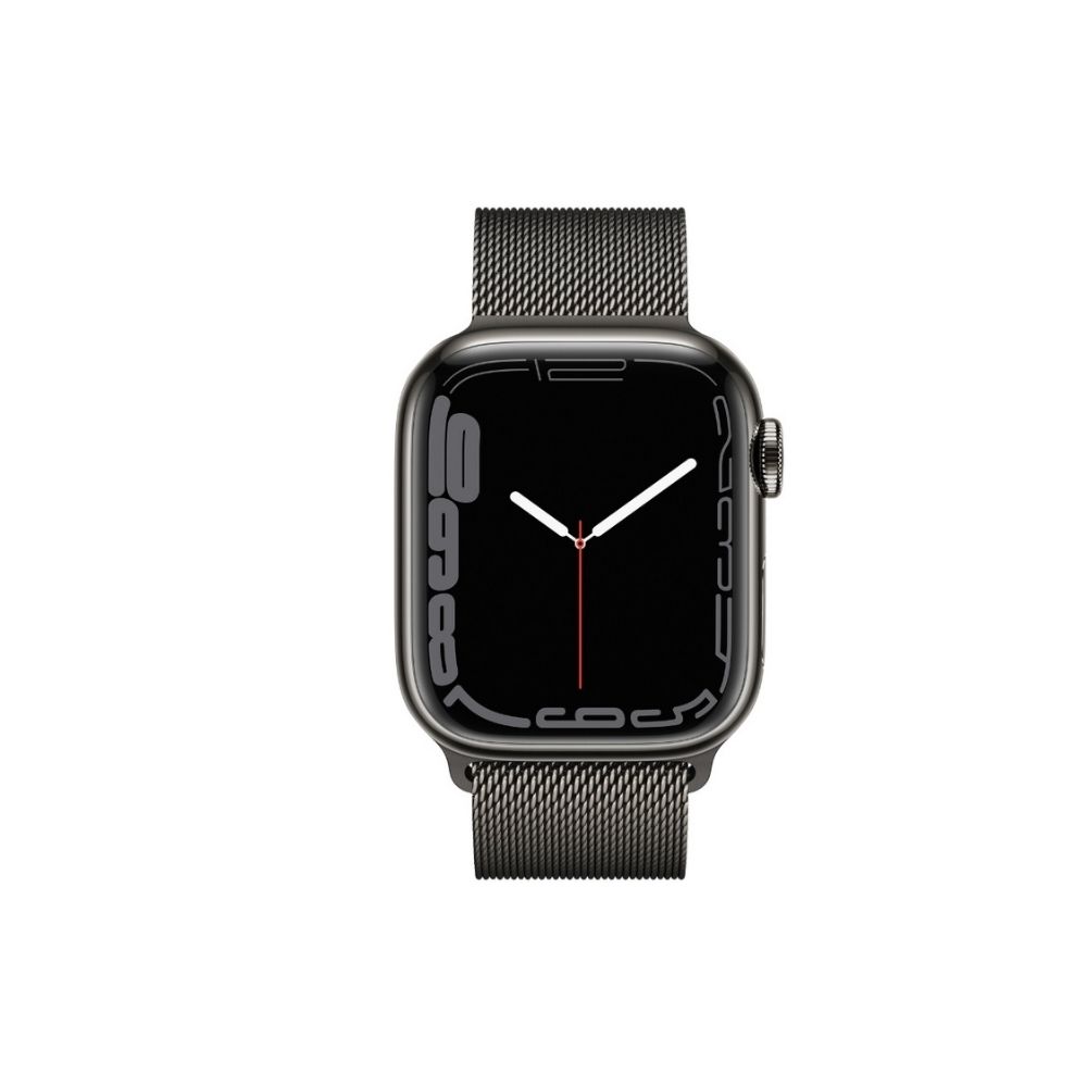 Apple Watch Series 7 GPS + Cellular - 41 mm MKJ23HN/A Graphite Stainless Steel Case with Graphite Milanese Loop