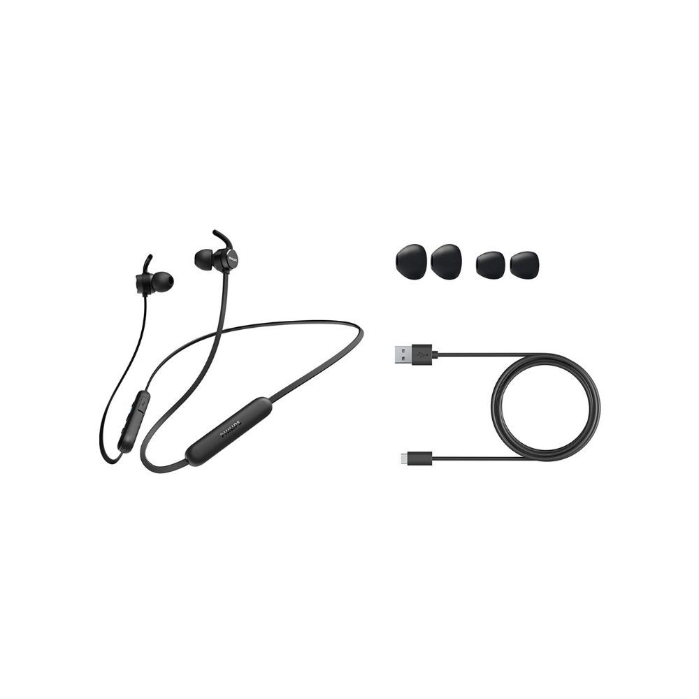 Philips Audio TAE1205BK/00 Bluetooth Wireless in Ear Earphones with Mic (Black)