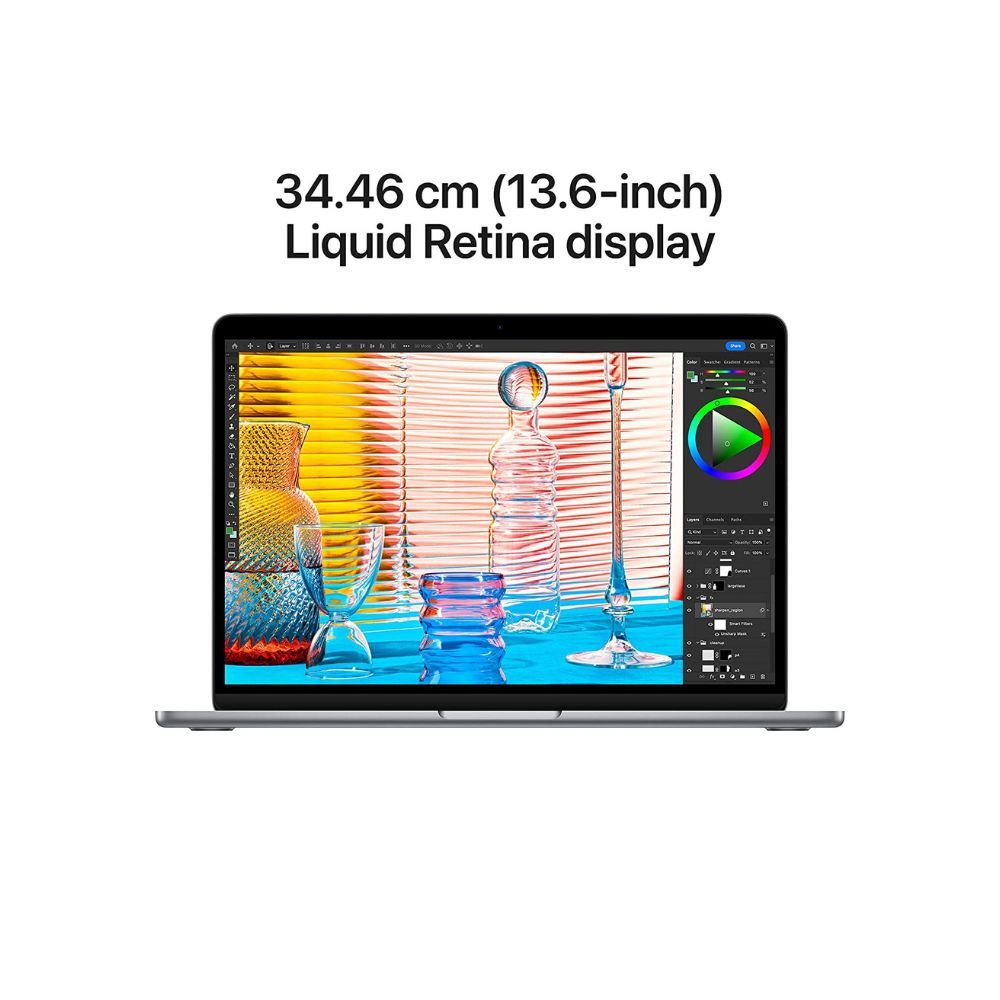 2022 Apple MacBook Air Laptop with M2 chip: 34.46 cm (13.6-inch) Liquid Retina Display, 8GB RAM, 512GB SSD Storage, Backlit Keyboard, 1080p FaceTime HD Camera. Works with iPhone/iPad; Space Grey