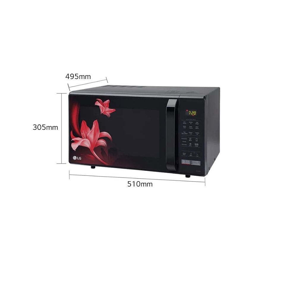 LG 28 L Convection Microwave Oven  (MC2846BR, Black)