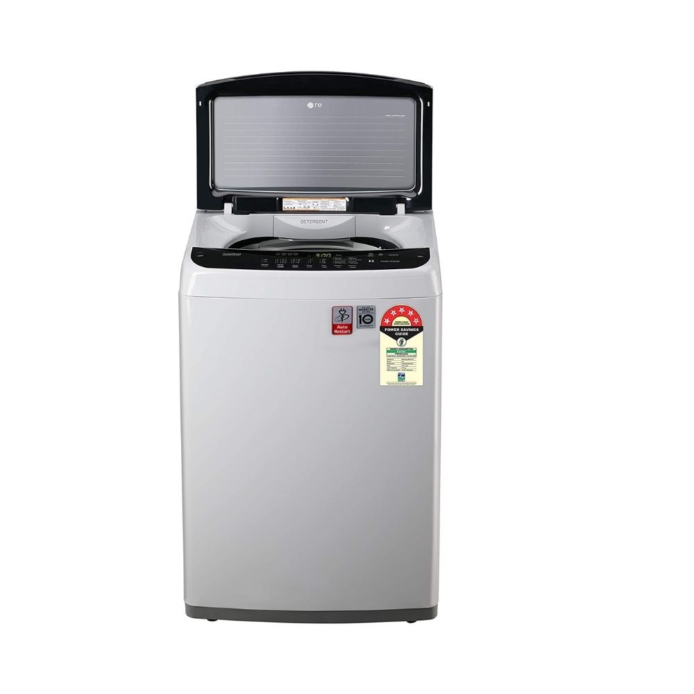 LG 6.5 Kg 5 Star Smart Inverter Fully-Automatic Top Loading Washing Machine (T65SPSF2Z, Middle Free Silver, TurboDrum)