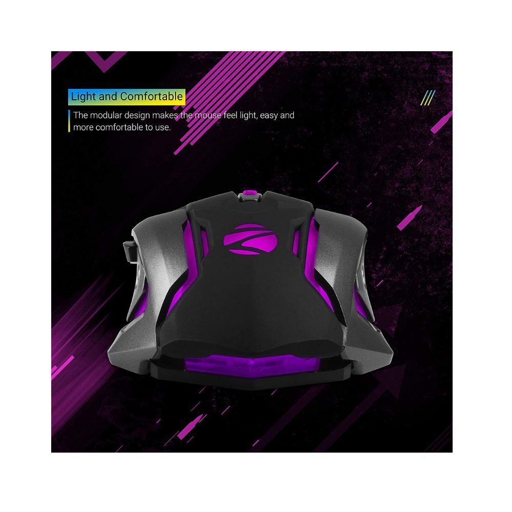 Zebronics Zeb-Transformer-M Optical USB Gaming Mouse with LED Effect(Black)