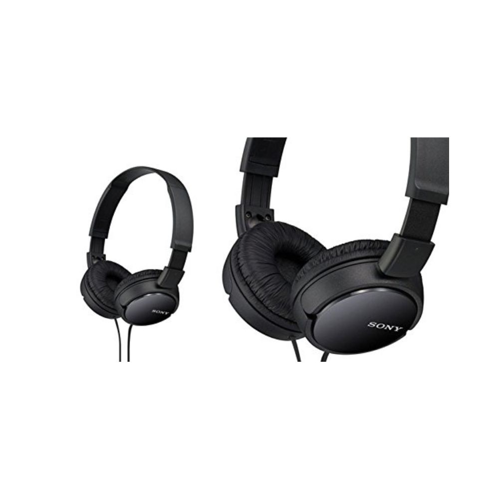 Sony MDR-ZX110AP Wired On-Ear Headphones with tangle free cable, 3.5mm Jack, Headset with Mic for phone calls