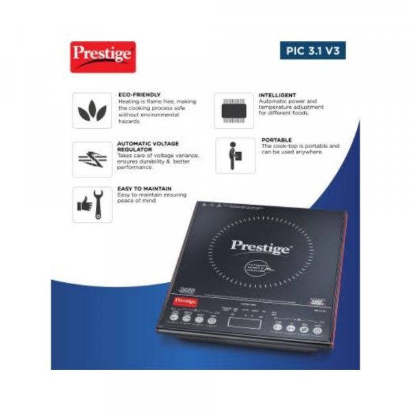 Prestige PIC 3.1 v3 Induction Cooktop  (Black, Touch Panel)