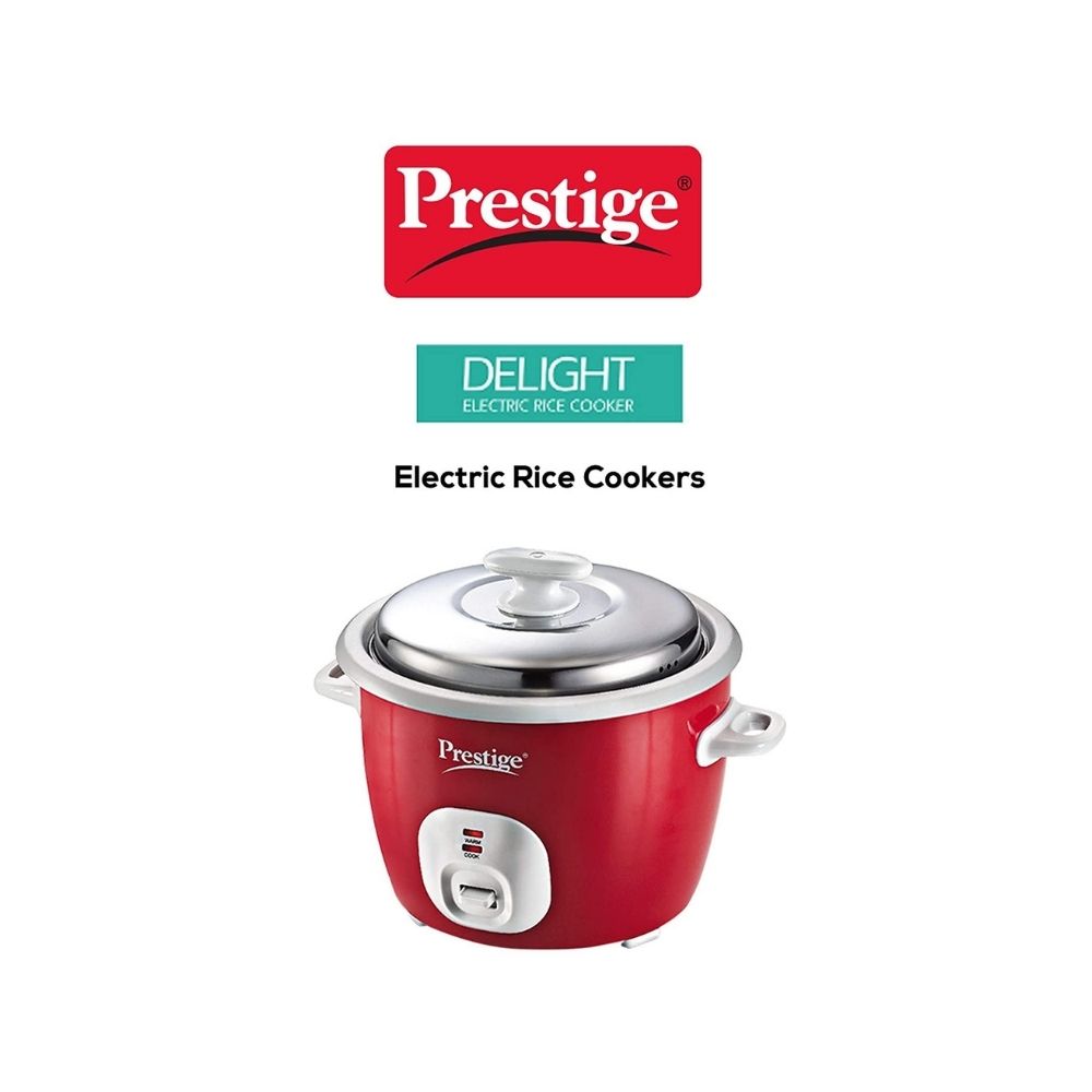 Prestige CUTE 1.8-2 Electric Rice Cooker with Steaming Feature  (1.8 L, Silky Red)