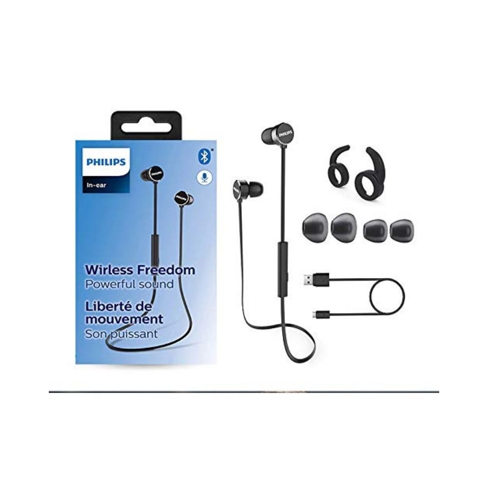 Philips UpBeat Bluetooth Wireless in Ear Earbuds with Mic (Black)