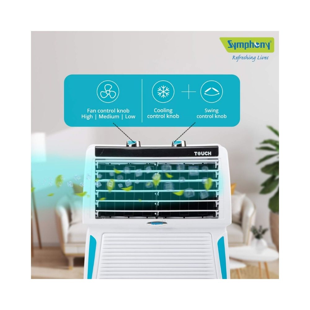 Symphony Touch 20 New Personal Air Cooler - 20L, White