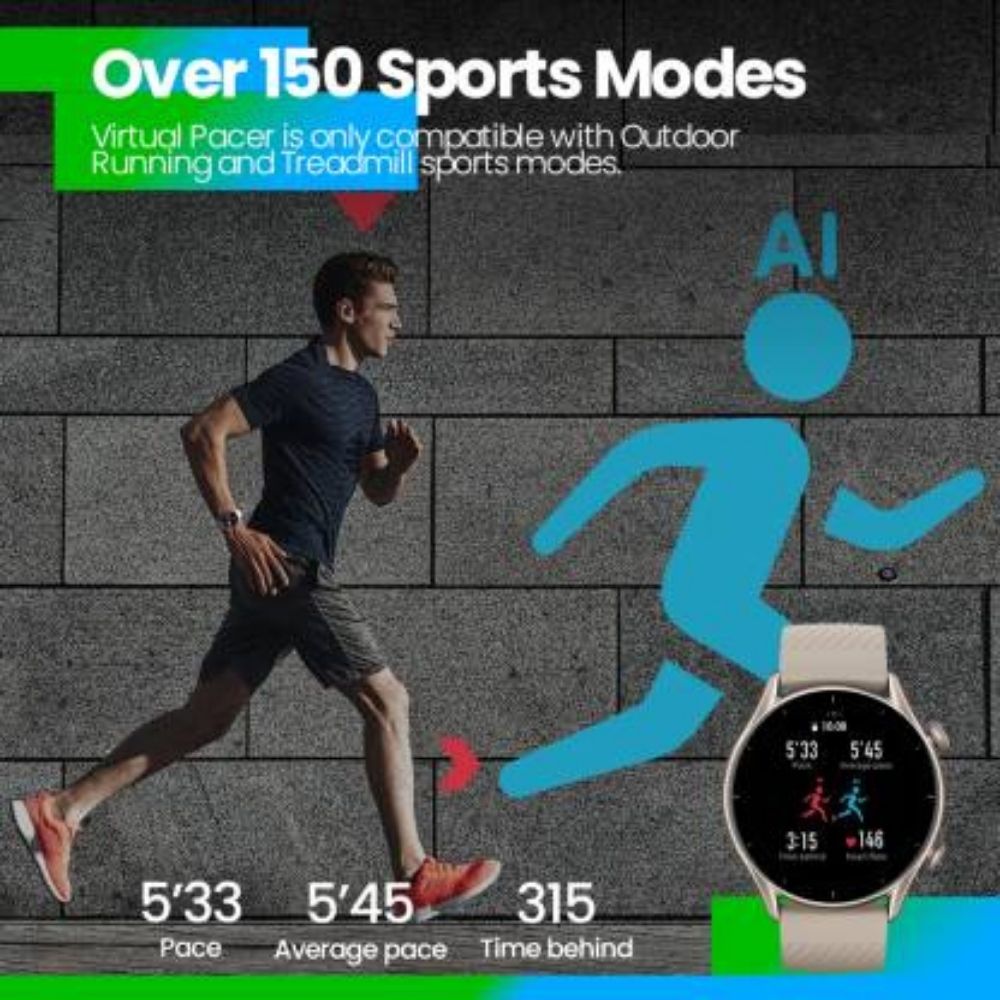 Amazfit GTR 3 Smartwatch(Black)
