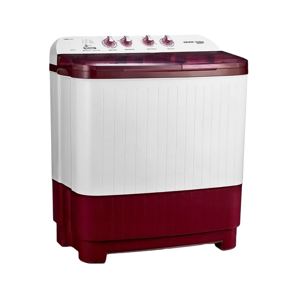Voltas Beko 7.5 kg 5 Star Semi-Automatic Top Load Washing Machine (WTT75DBRT, Burgundy)