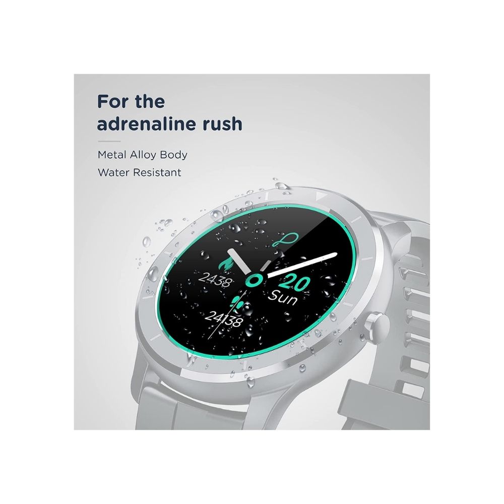 Pebble Zen Pro Smart Watch with Oximeter Function for SpO2 Grey
