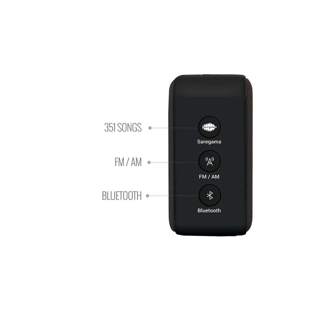 Saregama Carvaan Mini Hindi 2.0- Music Player with Bluetooth(Moonlight Black)