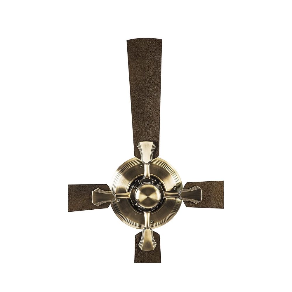 Usha Fontana One 1270mm Ceiling Fan with Decorative Lights (Antique Brass), Black