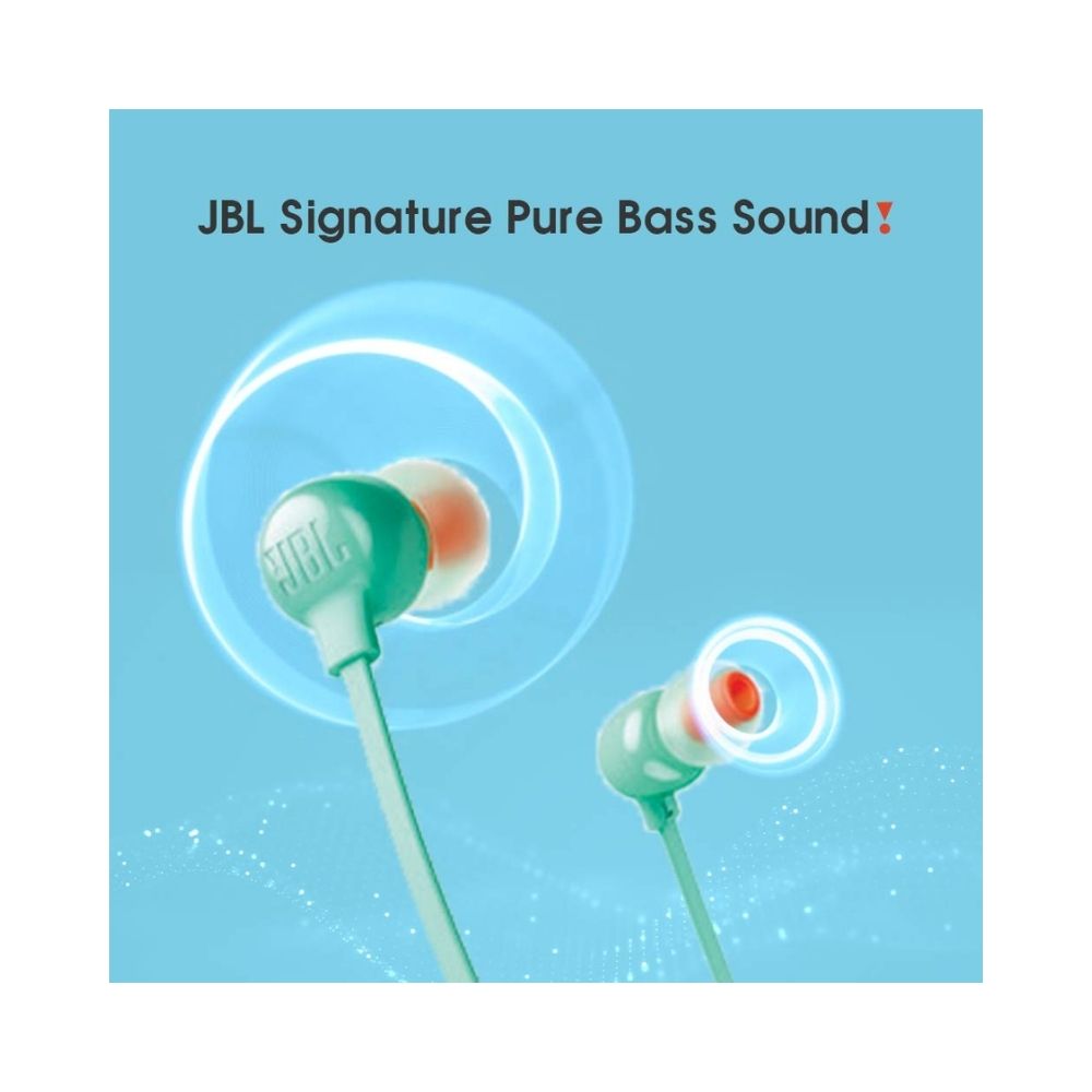 JBL Tune 115BT Wireless Bluetooth in Ear Neckband Earphone with Mic (Teal)