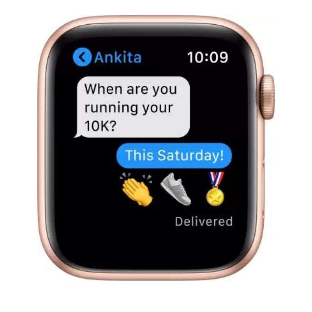 APPLE Watch Series 6 GPS MG123HN/A 40 mm Gold Aluminium Case with Pink Sand Sport Band  (Pink Strap, Regular)