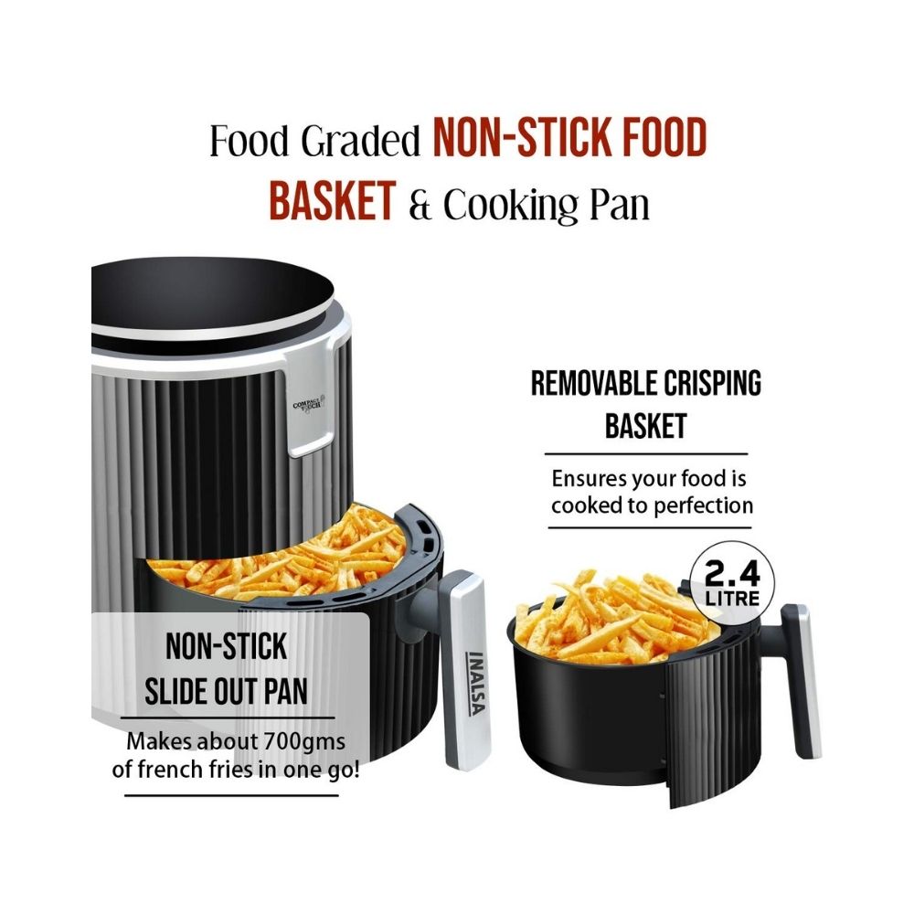 Inalsa Air Fryer Digital Compact Touch-(2.4L)-1000W