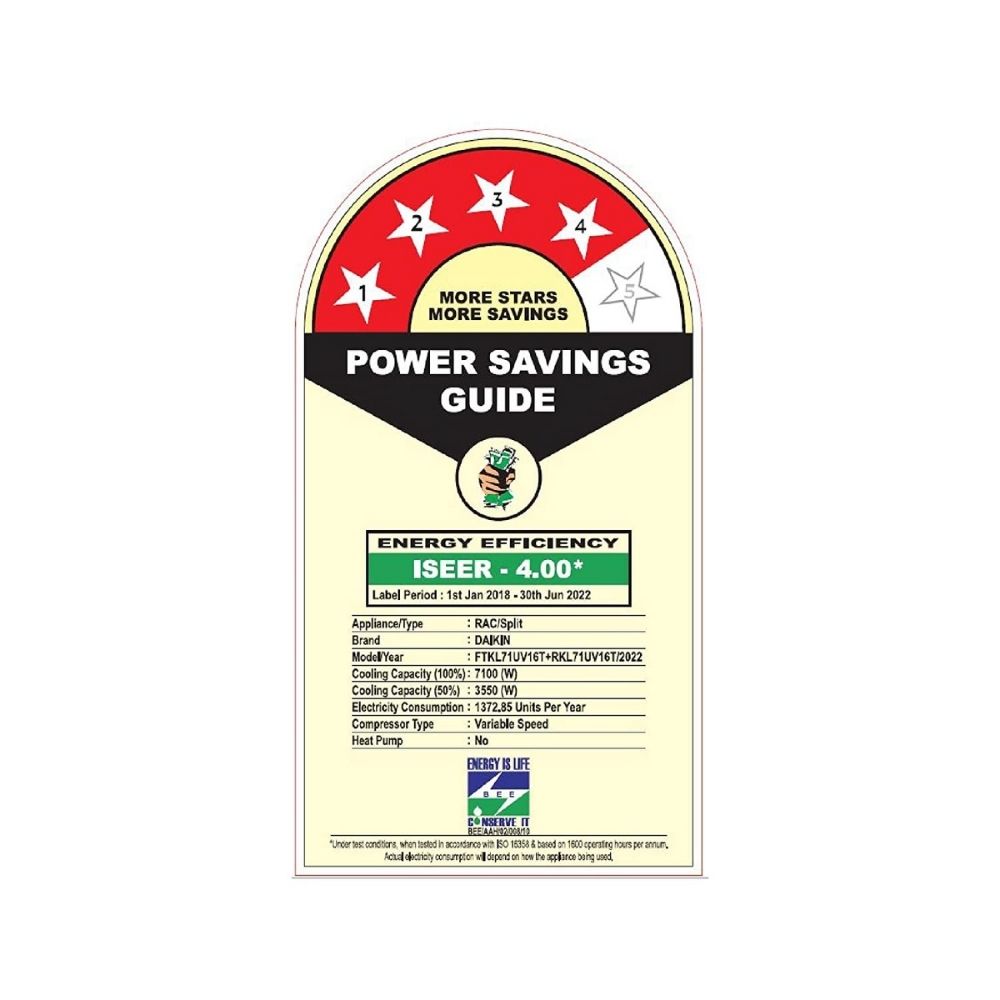 Daikin 1.5 Ton 5 Star Highest ISEER (5.8), Dew Clean Technology, Inverter Split AC (Copper, PM 2.5, 2022, FTKF50U, White)