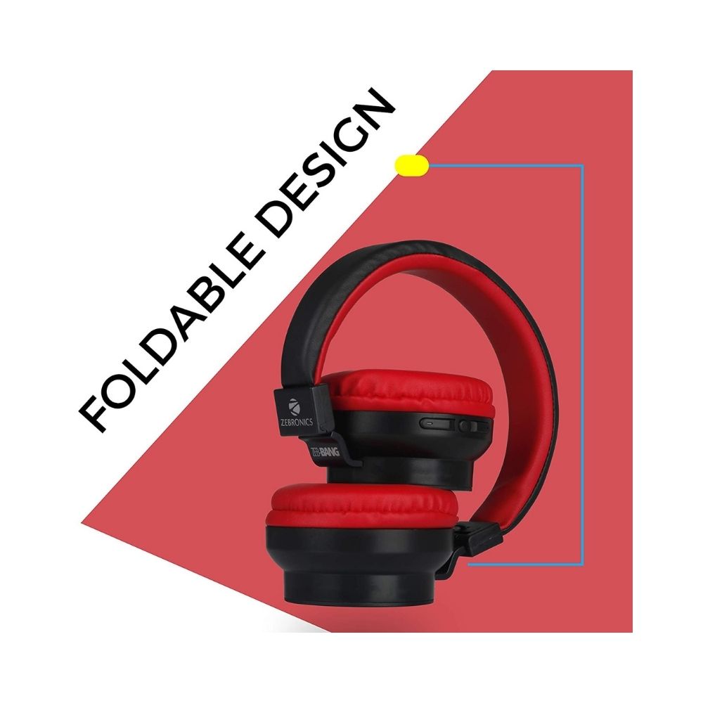 Zebronics Zeb-Bang Bluetooth Headset (Red)