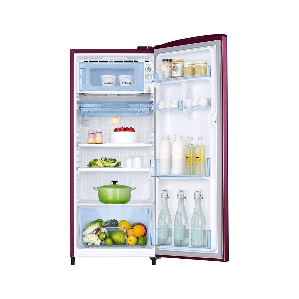 SAMSUNG 192 L Direct Cool Single Door 2 Star Refrigerator (Saffron Red, RR20A271BR8/NL)