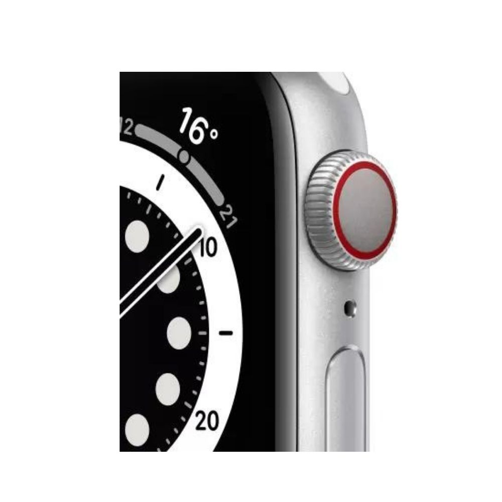 Apple Watch Series 6 GPS + Cellular M06M3HN/A 40 mm Silver Aluminium Case with White Sport Band