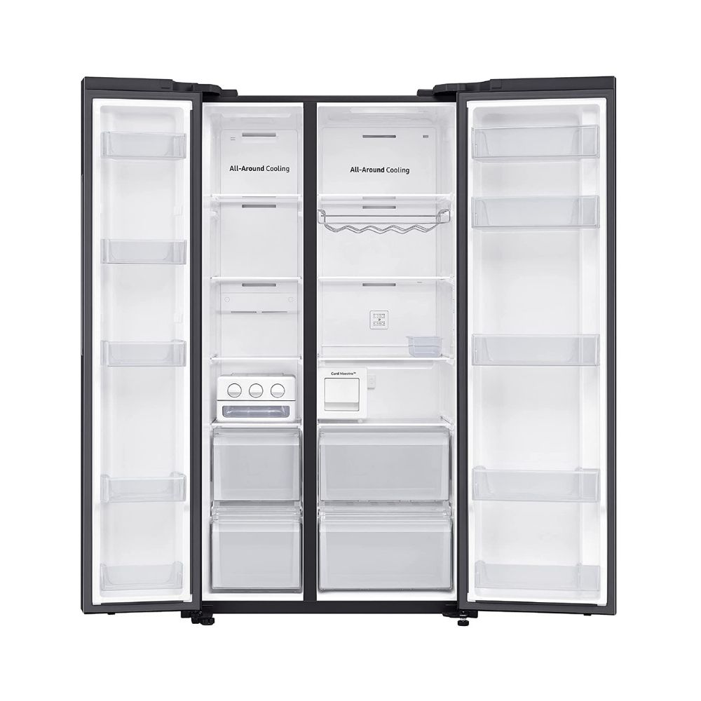 Samsung 692 L Inverter Frost-Free Side-by-Side Refrigerator (Gentle Black Matt) (RS72A50K1B4/TL)