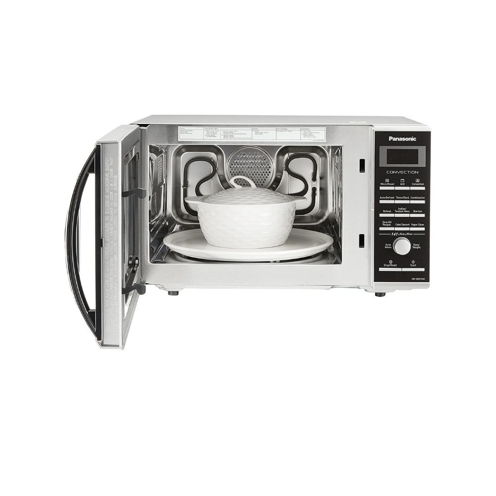 Panasonic 27L Convection Microwave Oven(NN-CD674MFDG,Silver, Rotisserie)