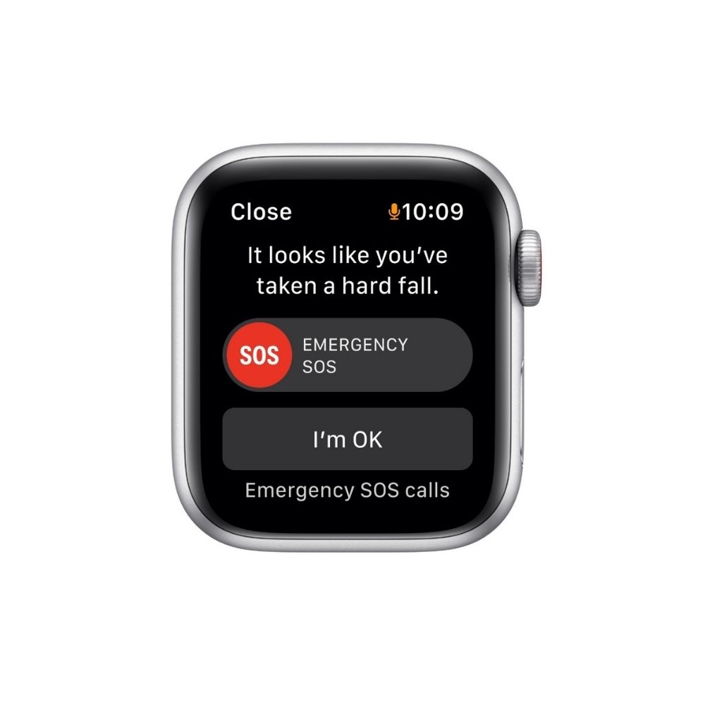 Apple Watch SE GPS + Cellular MKT03HN/A 44 mm Aluminium Case  (Silver Strap, Regular)