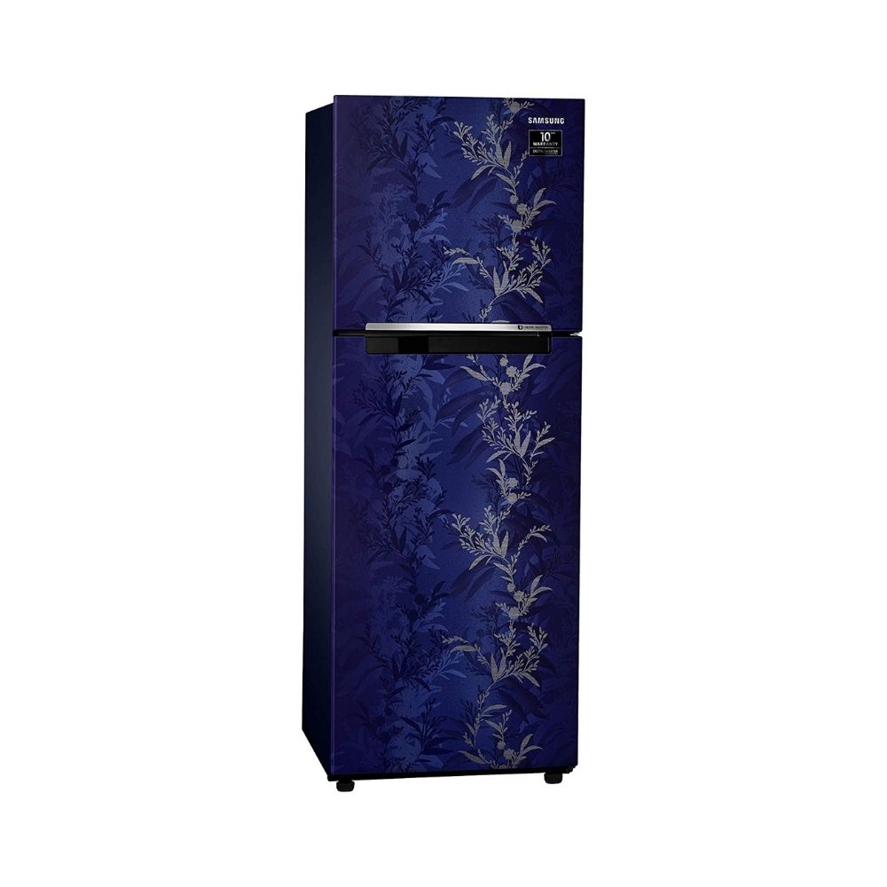 Samsung 253 L 2 Star Inverter Frost-Free Double Door Refrigerator (RT28T30226U/HL, Mystic Overlay Blue)
