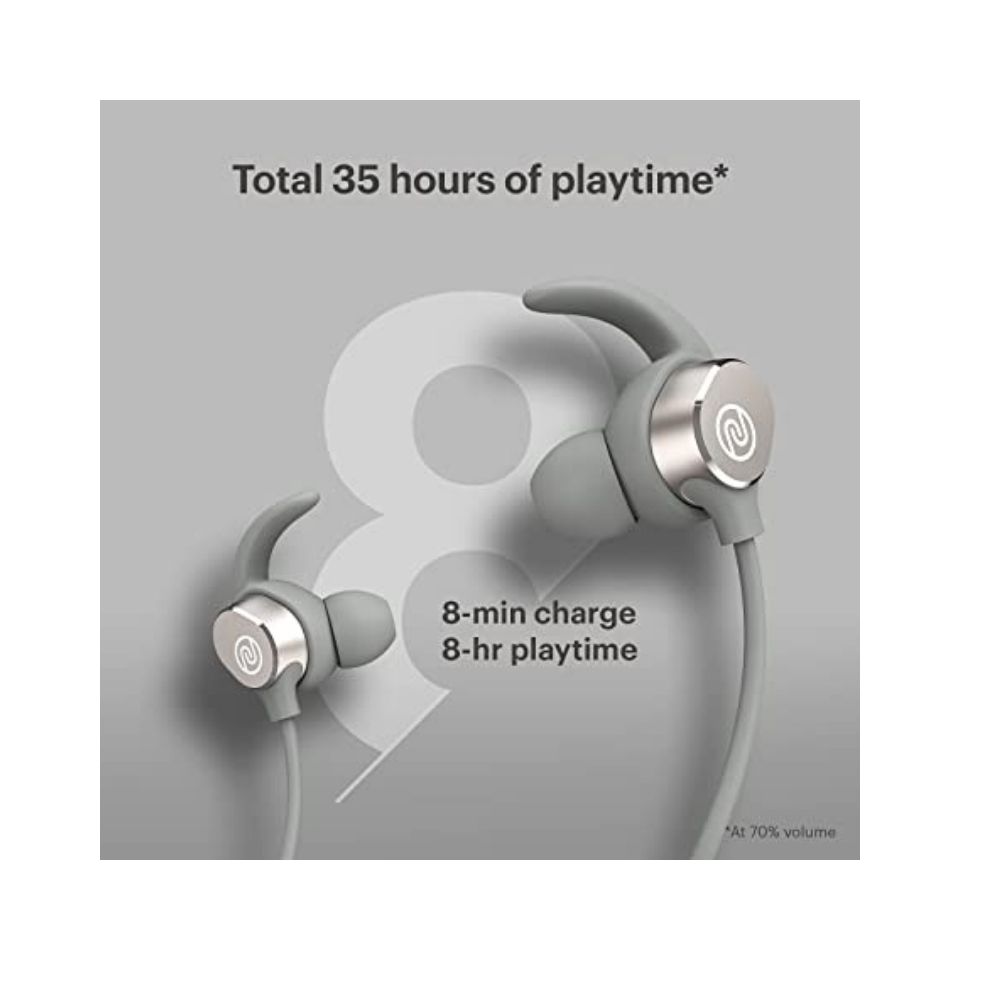 Noise Flair in-Ear Wireless Bluetooth Smart Neckband Earphone (Mist Grey)