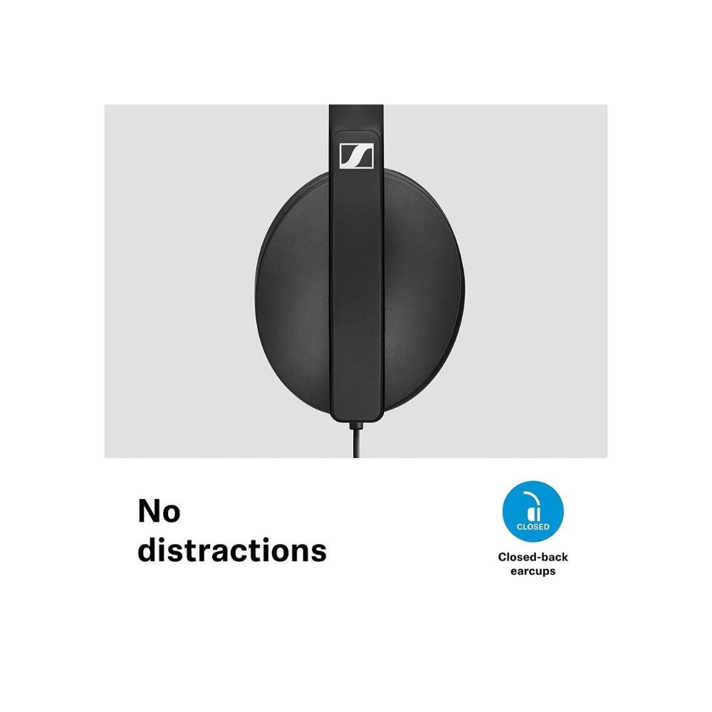 Sennheiser HD 300 Wired without Mic Headset (Black, On the Ear)