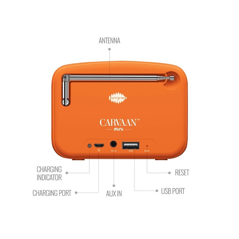 Saregama Carvaan  Mini Bhakti Marathi - Music Player with Bluetooth (Devotional Orange)