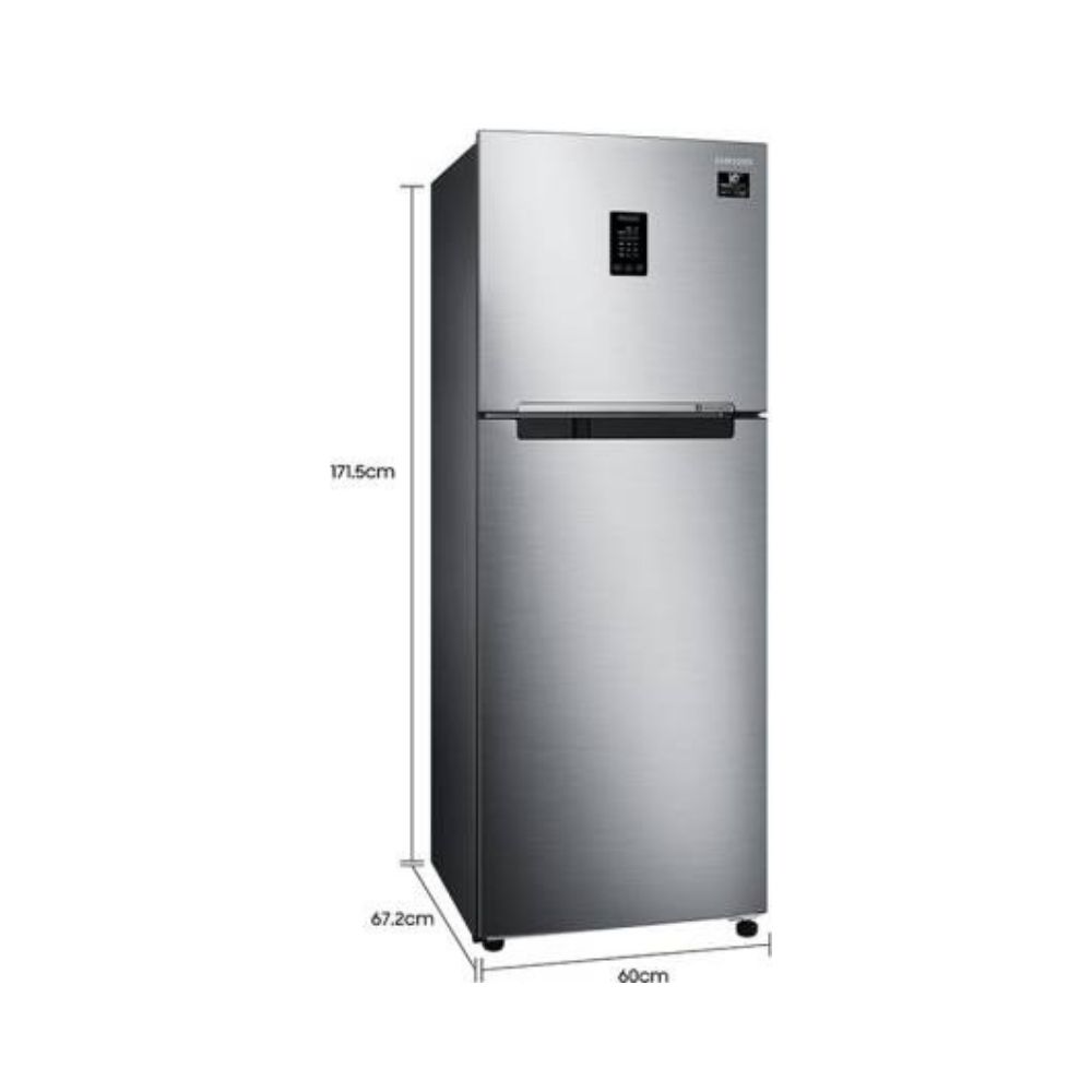 Samsung 336 L Frost Free Double Door 3 Star Refrigerator  (Ez Clean Steel (Silver), RT37A4633SL/HL)